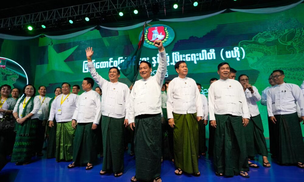 Military-backed party leads in early election results in Myanmar