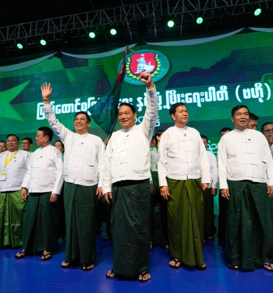 Military-backed party leads in early election results in Myanmar