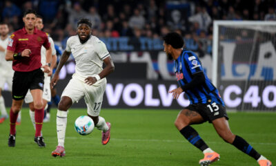 BERGAMO, ITALY - OCTOBER 19: Nuno Tavares of SS Lazio in action during the Serie A match between Atalanta BC and SS Lazio at Gewiss Stadium on October 19, 2025 in Bergamo, Italy. (Photo by Marco Rosi - SS Lazio/Getty Images)