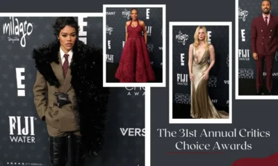 On the Scene at the 31st Annual Critics Choice Awards: Teyana Taylor in an Olive Saint Laurent Suit, Elle Fanning in a Gold Ralph Lauren Dress, Michael B Jordan in Bordeaux Louis Vuitton Look + More