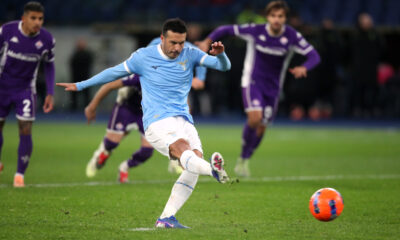 ROME, ITALY - JANUARY 07: Pedro of Lazio scores his team
