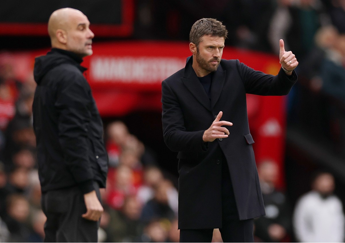 Pep Guardiola and Michael Carrick
