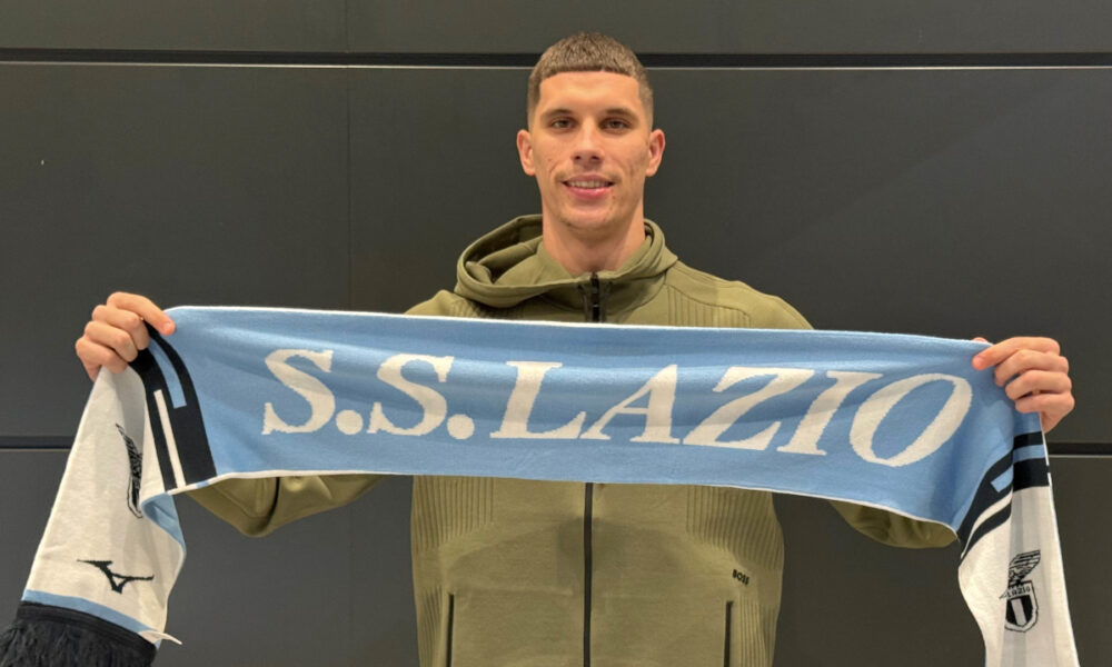 ROME, ITALY - JANUARY 07: Petar Ratkov, new player of SS Lazio prior the Serie A match between SS Lazio and ACF Fiorentina at Stadio Olimpico on January 07, 2026 in Rome, Italy. (Photo by Marco Rosi - SS Lazio/Getty Images)