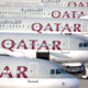 Qatar Airways aircraft lineup highlighting Airbus fleet
