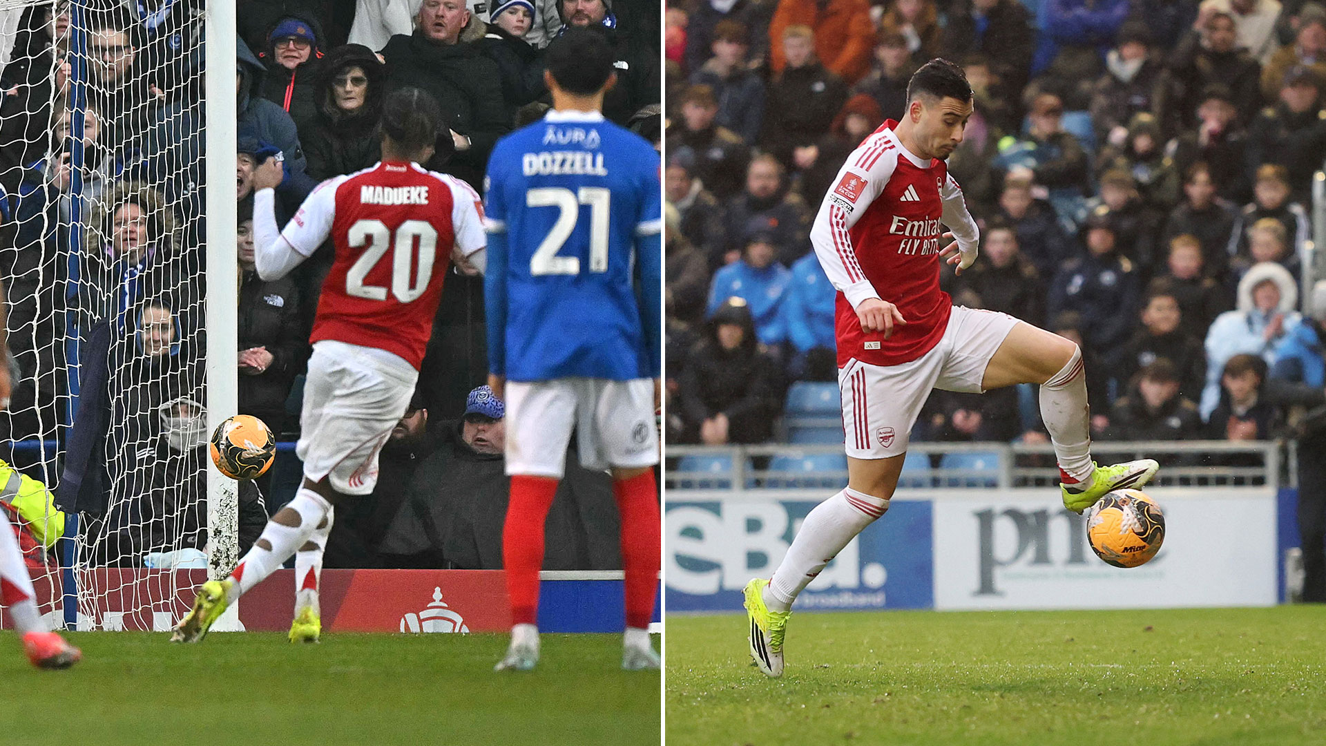 Arsenal in nightmare two minutes as fans ask 'what are Madueke and Martinelli playing at' against Portsmouth