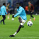 MARSEILLE, FRANCE - NOVEMBER 25: Robinio Vaz of Olympique de Marseille warms up prior to the UEFA Champions League 2025/26 League Phase MD5 match between Olympique de Marseille and Newcastle United FC at Stade de Marseille on November 25, 2025 in Marseille, France. (Photo by Alexander Hassenstein/Getty Images)
