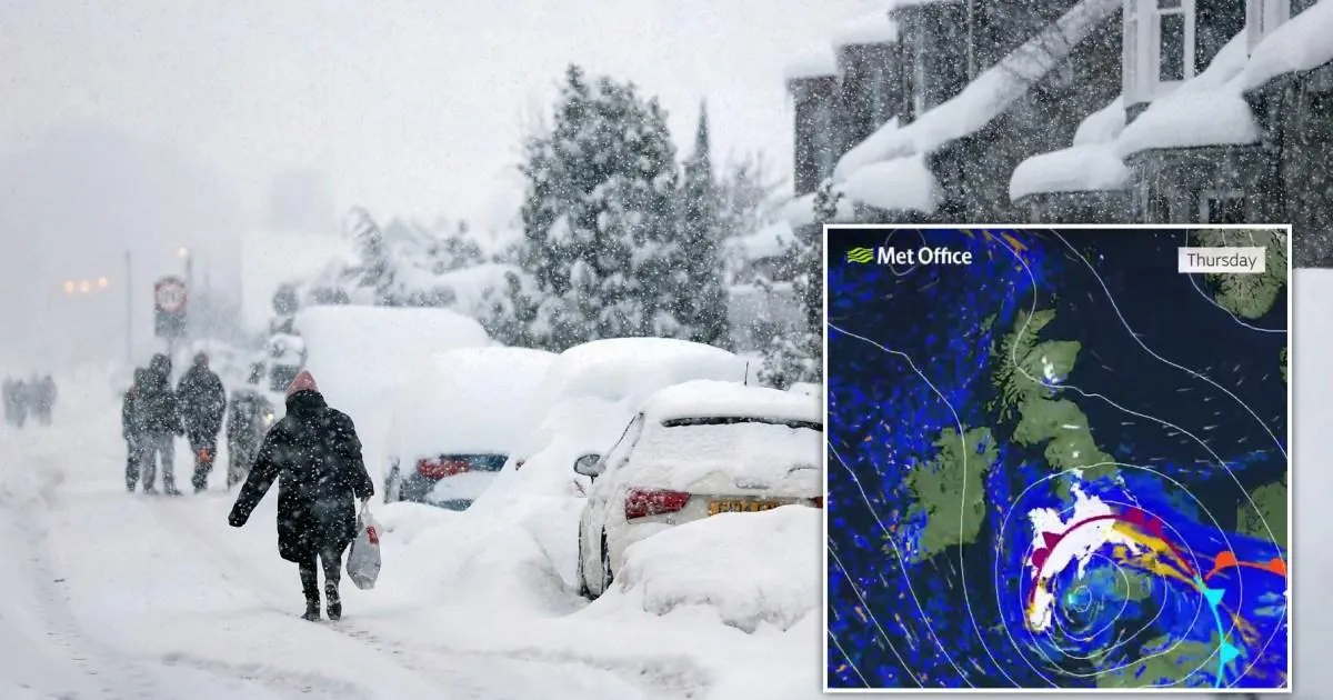 Storm Goretti tracker map shows where 'eight inches' of snow could hit UK | News UK