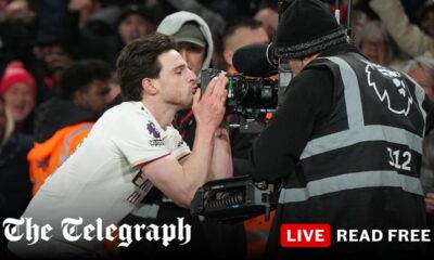 Declan Rice double fires Arsenal six points clear at the top of the table