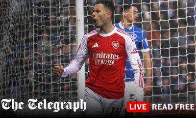 Arsenal fans taunt Gary Neville as hat-trick hero Martinelli answers his critics