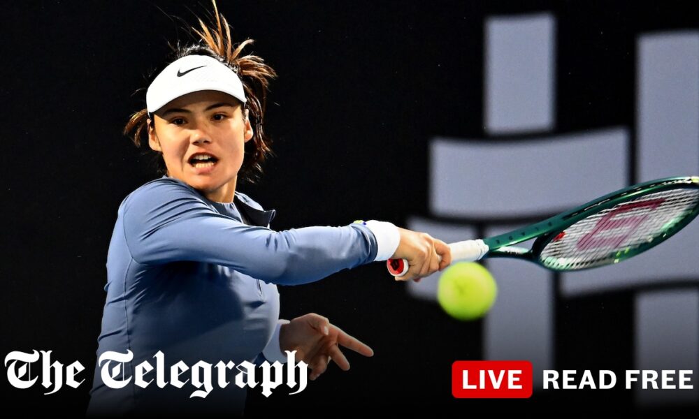 Emma Raducanu’s first WTA match of the year ends in frustrating rain delay