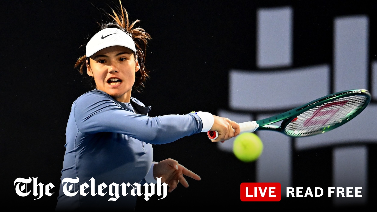 Emma Raducanu’s first WTA match of the year ends in frustrating rain delay