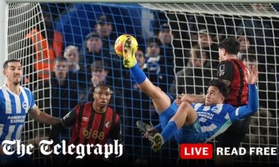 Charalampos Kostoulas bicycle kick rescues point for Brighton against Bournemouth