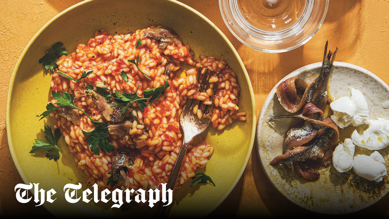 Tinned tomato risotto