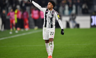 TURIN, ITALY - JANUARY 12: Weston McKennie of Juventus FC celebrates a goal during the Serie A match between Juventus FC and US Cremonese at Allianz Stadium on January 12, 2026 in Turin, Italy. (Photo by Valerio Pennicino/Getty Images)