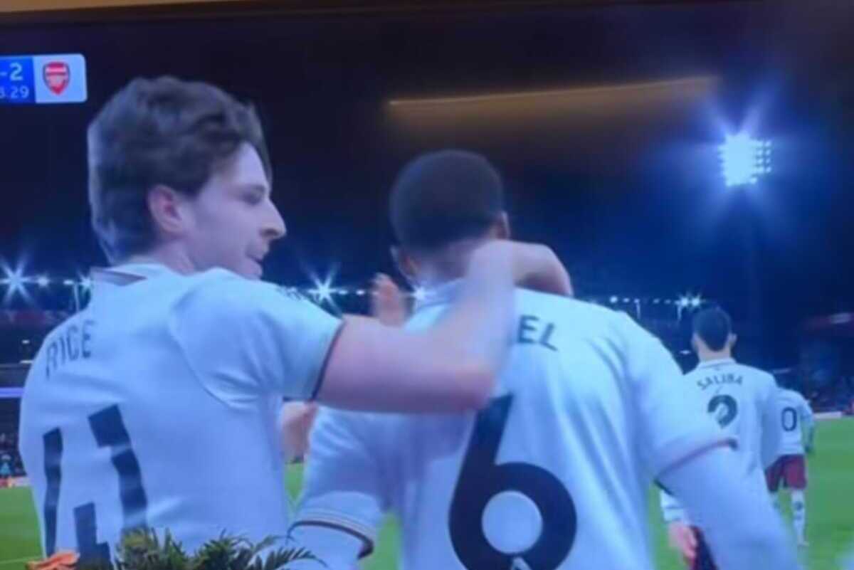 Riccardo Calafiori watches Arsenal