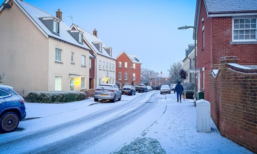 Unexpected snow hits Hampshire despite no weather warnings issued - video revealing first dusting