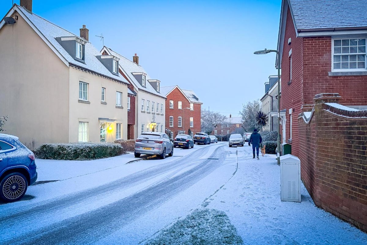 Unexpected snow hits Hampshire despite no weather warnings issued - video revealing first dusting