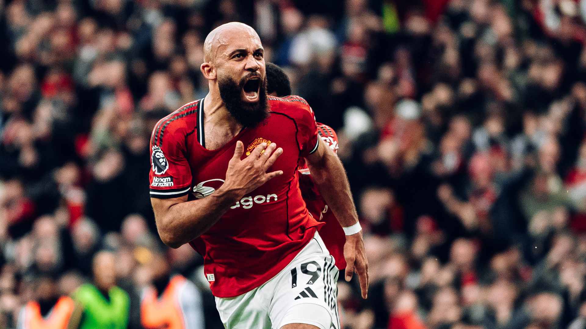 Bryan Mbeumo shares his delight after scoring in Manchester derby victory