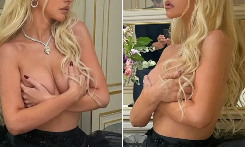 Topless Blonde -- Guess The Sexy Singer In This NSFW Shot!