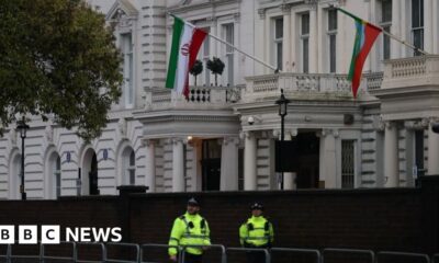 Four taken to hospital after Iranian embassy protest