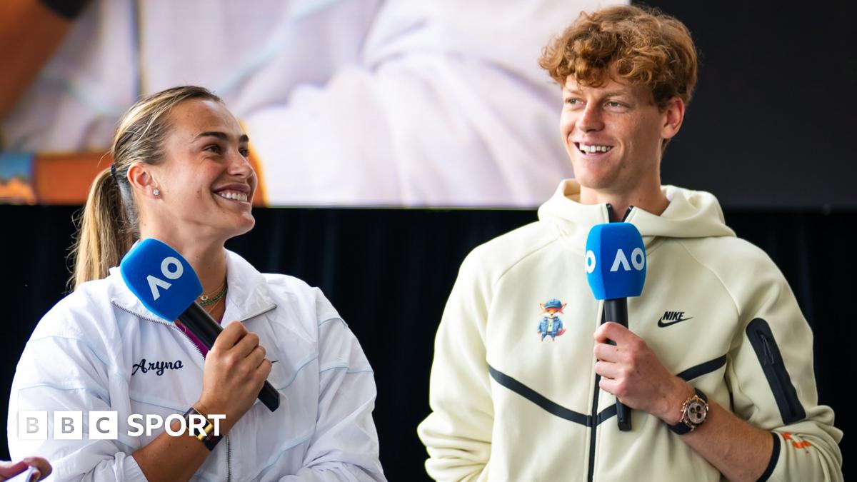 Aryna Sabalenka and Jannik Sinner, the women's world number one and men's number two, speak to media during the Australian Open in 2025