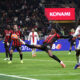 MILAN, ITALY - JANUARY 08: Rafael Leao of AC Milan stretches to shoot during the Serie A match between AC Milan and Genoa CFC at Giuseppe Meazza Stadium on January 08, 2026 in Milan, Italy. (Photo by Marco Luzzani/Getty Images)