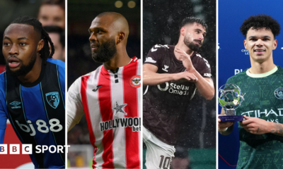 Antoine Semenyo, Igor Thiago, Claudio Braga and Nico O'Reilly