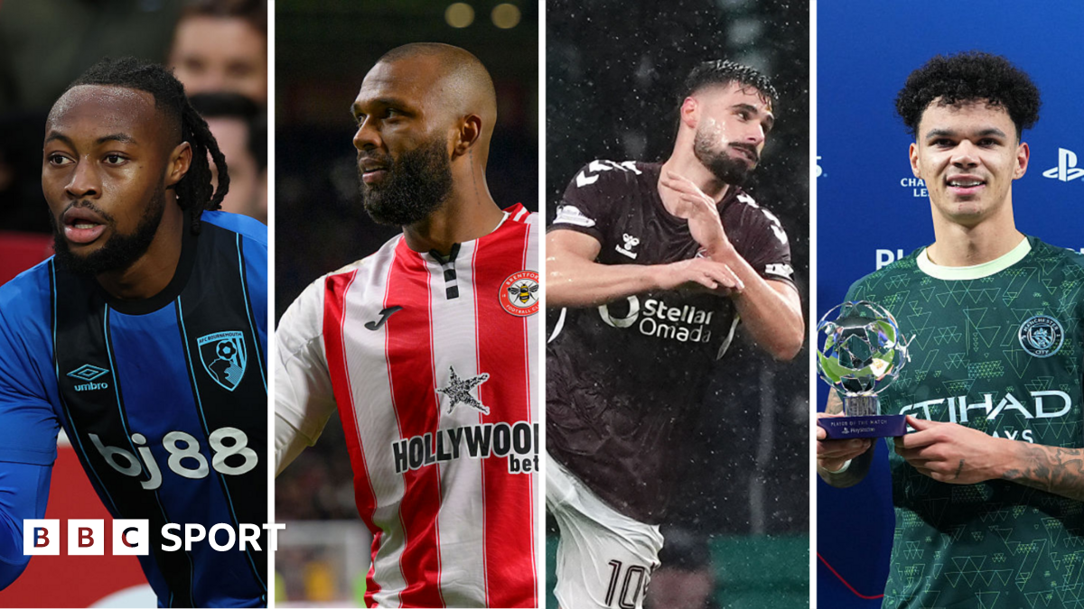 Antoine Semenyo, Igor Thiago, Claudio Braga and Nico O'Reilly