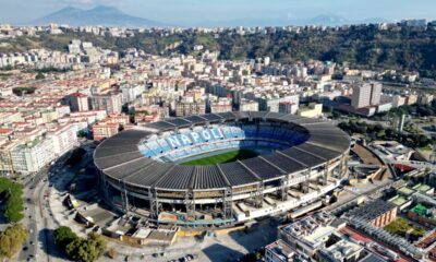 NAPLES, ITALY - FEBRUARY 20: (EDITORS NOTE: This photograph was taken using a drone) An aerial view of