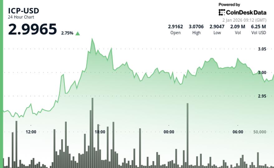 Internet Computer (ICP) rises back to $3 as short-term momentum improves