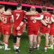 Wales rugby players in a huddle after the 73-0 home defeat against South Africa in November 2025