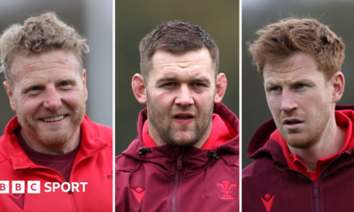 L-R: Coaches Duncan Jones, Dan Lydiate and Rhys Patchell
