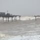 Teignmouth Pier washes away and sea wall crumbles during Storm Ingrid