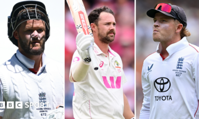 Ben Duckett, Travis Head and Ollie Pope