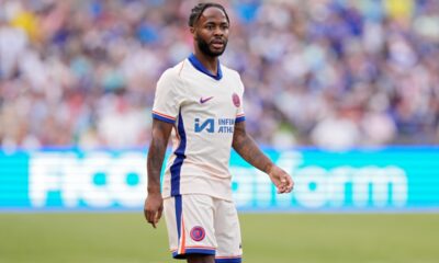 COLUMBUS, OHIO - AUGUST 03: Raheem Sterling #7 of Chelsea plays in a pre-season match against Manchester City at Ohio Stadium on August 03, 2024 in Columbus, Ohio. (Photo by Jeff Dean/Getty Images)