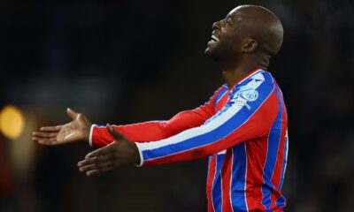 Crystal Palace's Jean-Philippe Mateta reacts