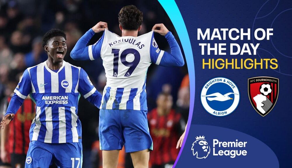 Brighton's Carlos Baleba and Charalampos Kostoulas