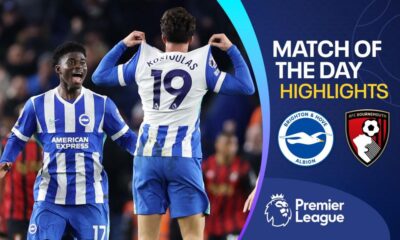 Brighton's Carlos Baleba and Charalampos Kostoulas