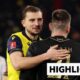 Michal Helik and Matt Ingram celebrate Oxford United's FA Cup win over MK Dons