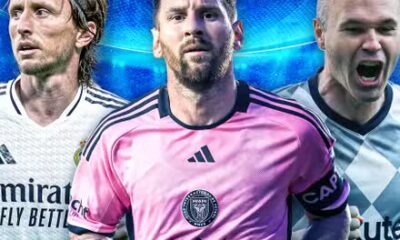 Luka Modric, Lionel Messi and Andres Iniesta