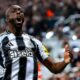 Yoane Wissa celebrates after scoring for Newcastle United against PSV Eindhoven at St James' Park on 21 January, 2026