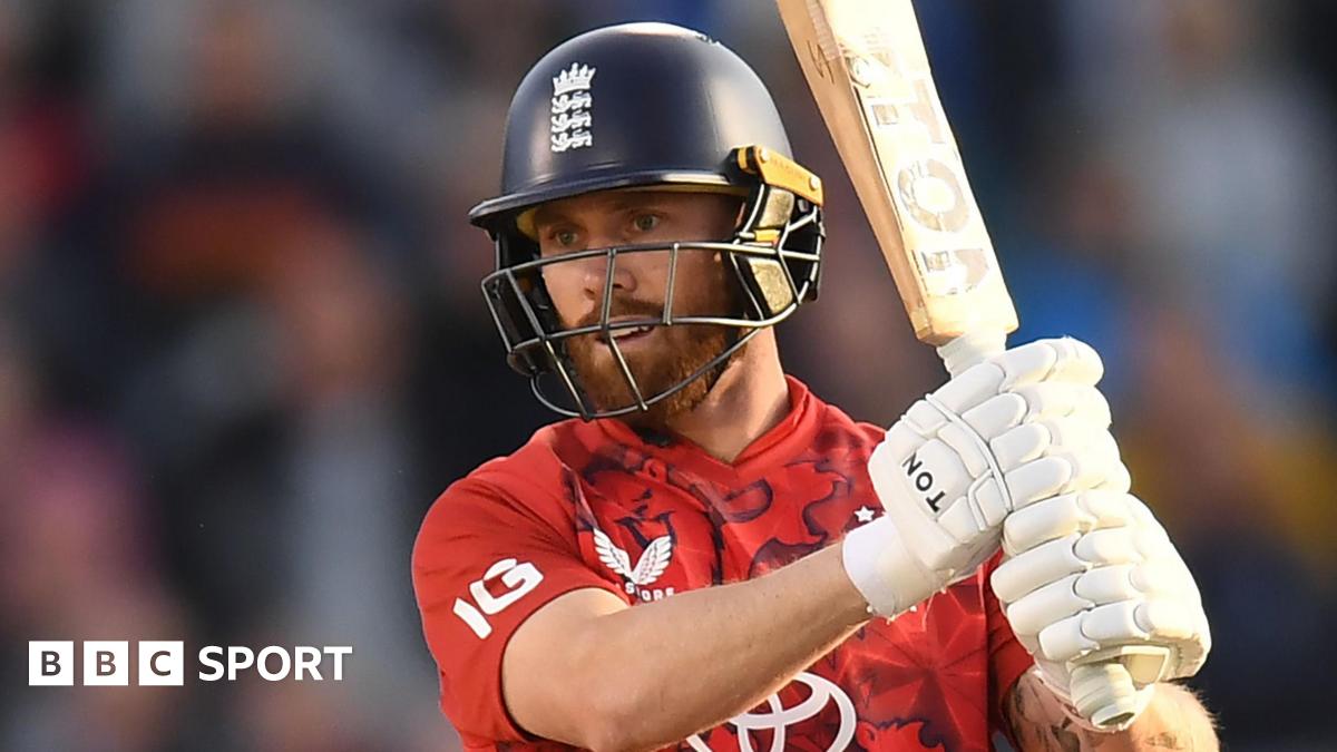 Phil Salt hits out for England during a T20 international against South Africa in September 2025