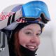 Freestyle skier Kirsty Muir smiles after competing