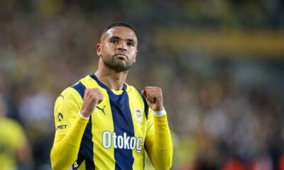 ISTANBUL, TURKEY - OCTOBER 27: Youssef En-Nesyri of Fenerbahce celebrates after scoring his team's first goal during the Turkish Super League match between Fenerbahce and Bodrum at Ulker Sukru Saracoglu Stadium on October 27, 2024 in Istanbul, Turkey. (Photo by Ahmad Mora/Getty Images) (Juventus links)