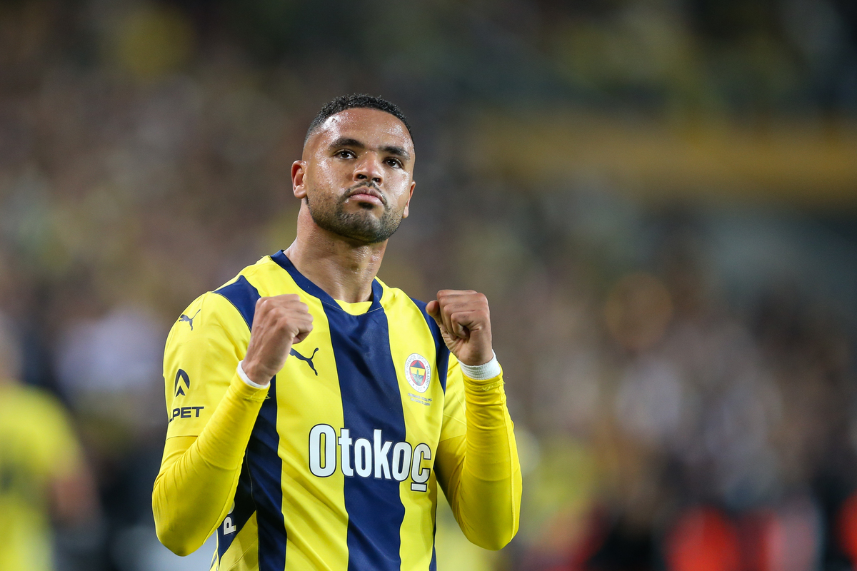 ISTANBUL, TURKEY - OCTOBER 27: Youssef En-Nesyri of Fenerbahce celebrates after scoring his team's first goal during the Turkish Super League match between Fenerbahce and Bodrum at Ulker Sukru Saracoglu Stadium on October 27, 2024 in Istanbul, Turkey. (Photo by Ahmad Mora/Getty Images) (Juventus links)