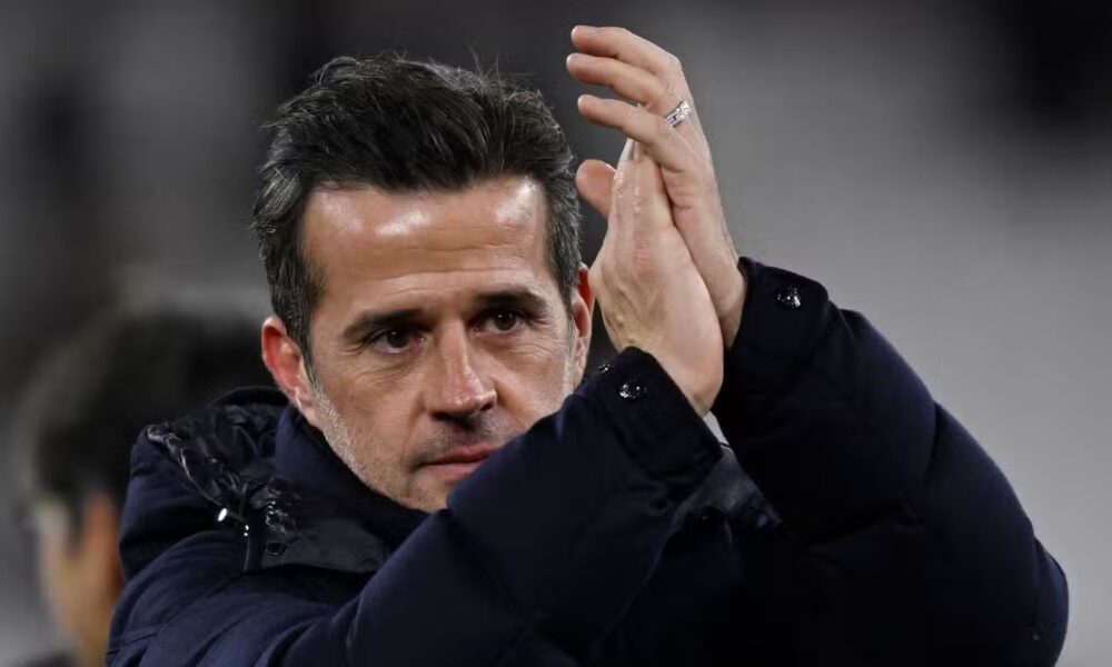 Fulham manager Marco Silva applauds fans after the match