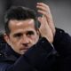 Fulham manager Marco Silva applauds fans after the match
