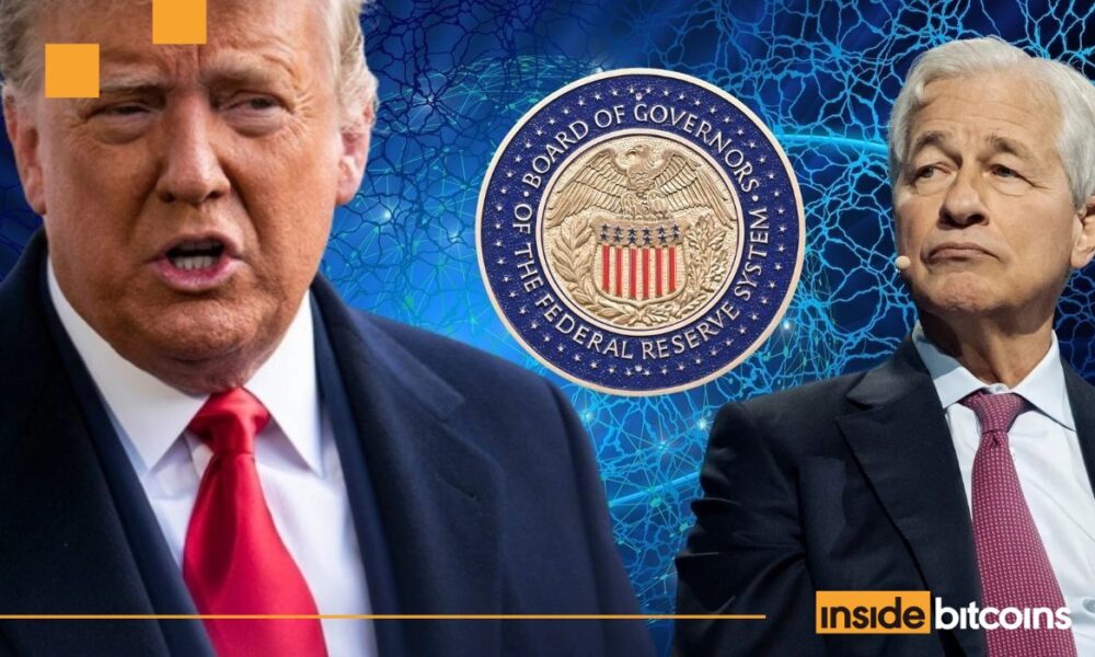 Trump Faults Fed for High Rates, Says JPMorgan CEO Dimon Benefits