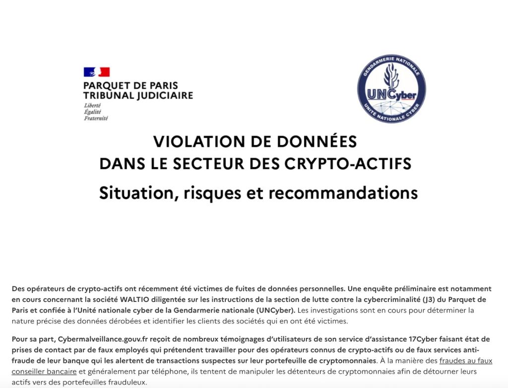 French Crypto Tax Platform Waltio Hit by 50,000-User Data Breach