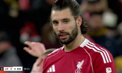 Dominik Szoboszlai after scoring the banger for Liverpool